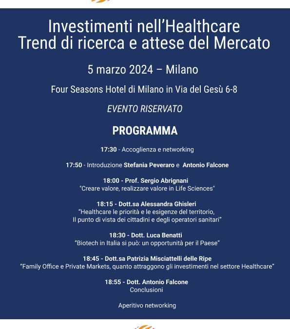 Investimenti nell’Healthcare – Trend di ricerca e attese del Mercato